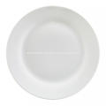 placa de cena de plato de porcelana blanca